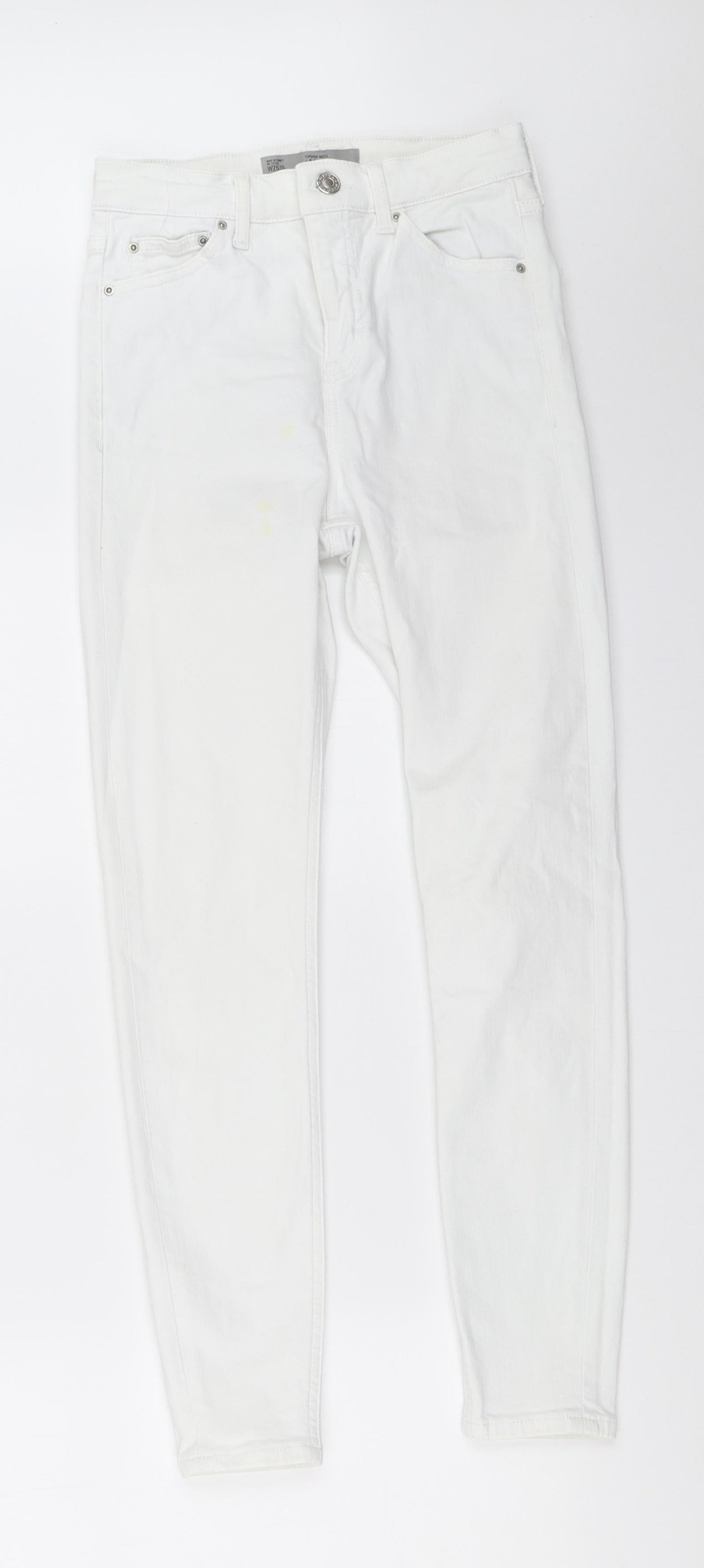 Topshop Womens White   Skinny Jeans Size 25 in L30 in