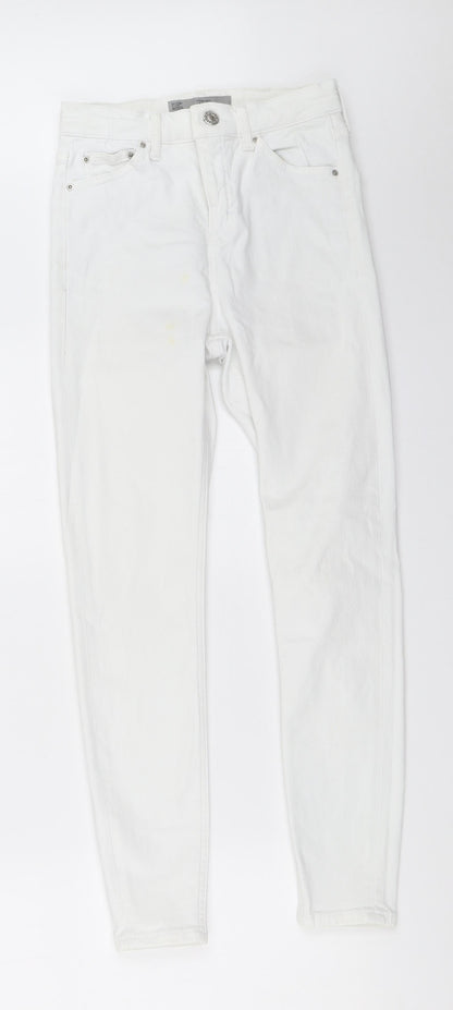 Topshop Womens White   Skinny Jeans Size 25 in L30 in