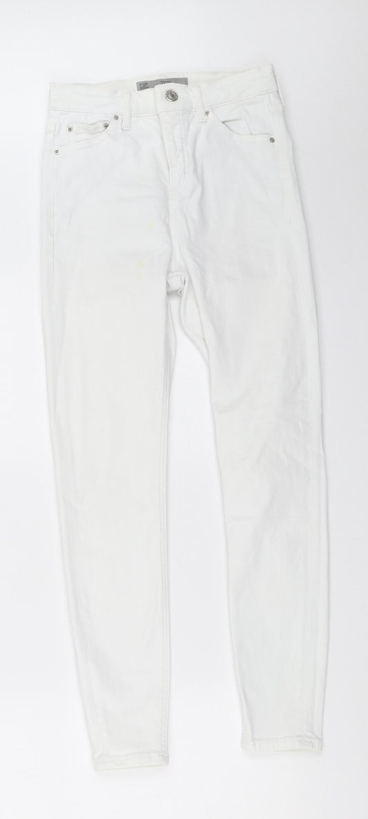 Topshop Womens White   Skinny Jeans Size 25 in L30 in