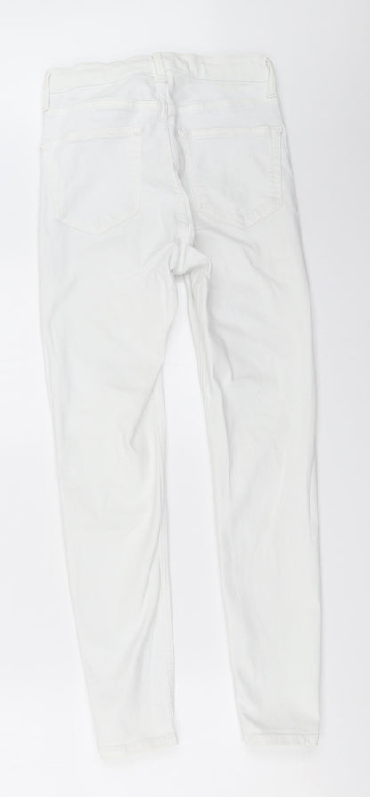 Topshop Womens White   Skinny Jeans Size 25 in L30 in