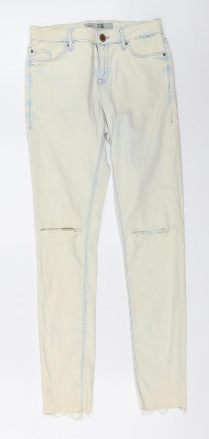 Topshop Womens Ivory   Skinny Jeans Size 26 in L30 in