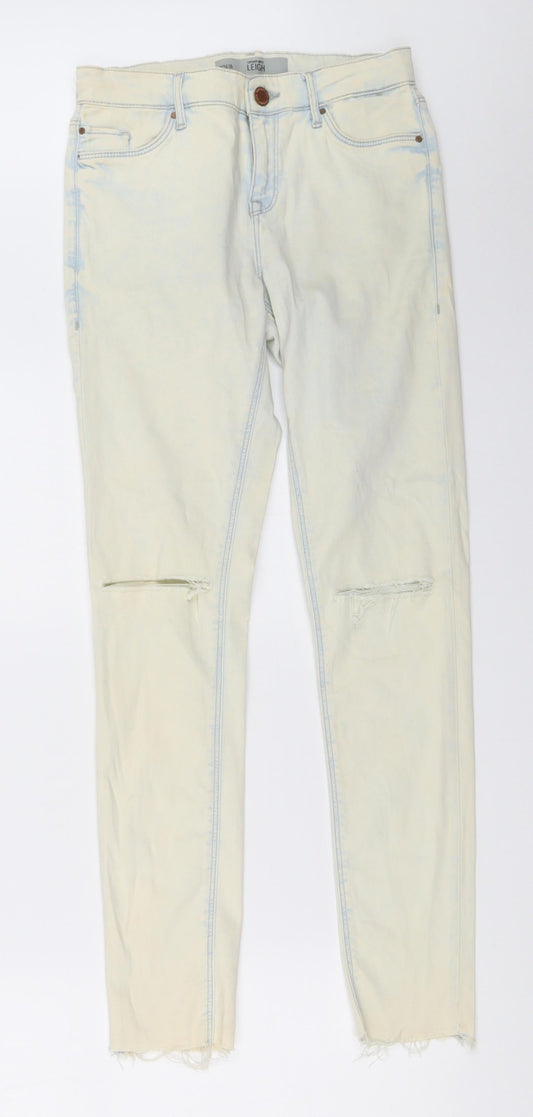 Topshop Womens Ivory   Skinny Jeans Size 26 in L30 in