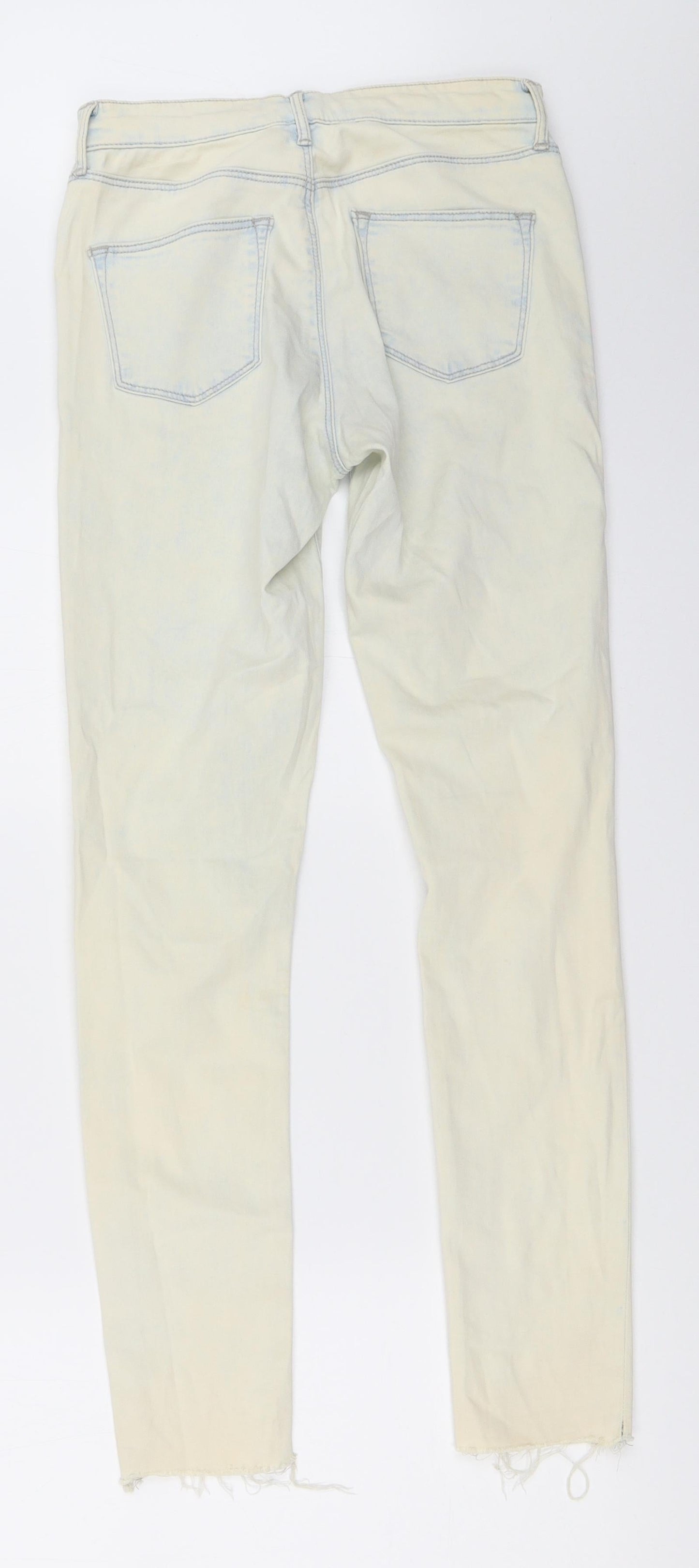 Topshop Womens Ivory   Skinny Jeans Size 26 in L30 in