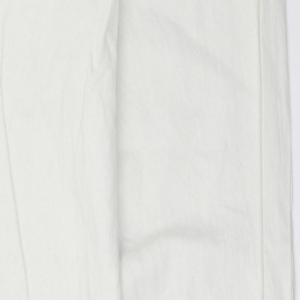 Missguided Womens Ivory  Denim Mom Jeans Size 10 L27 in