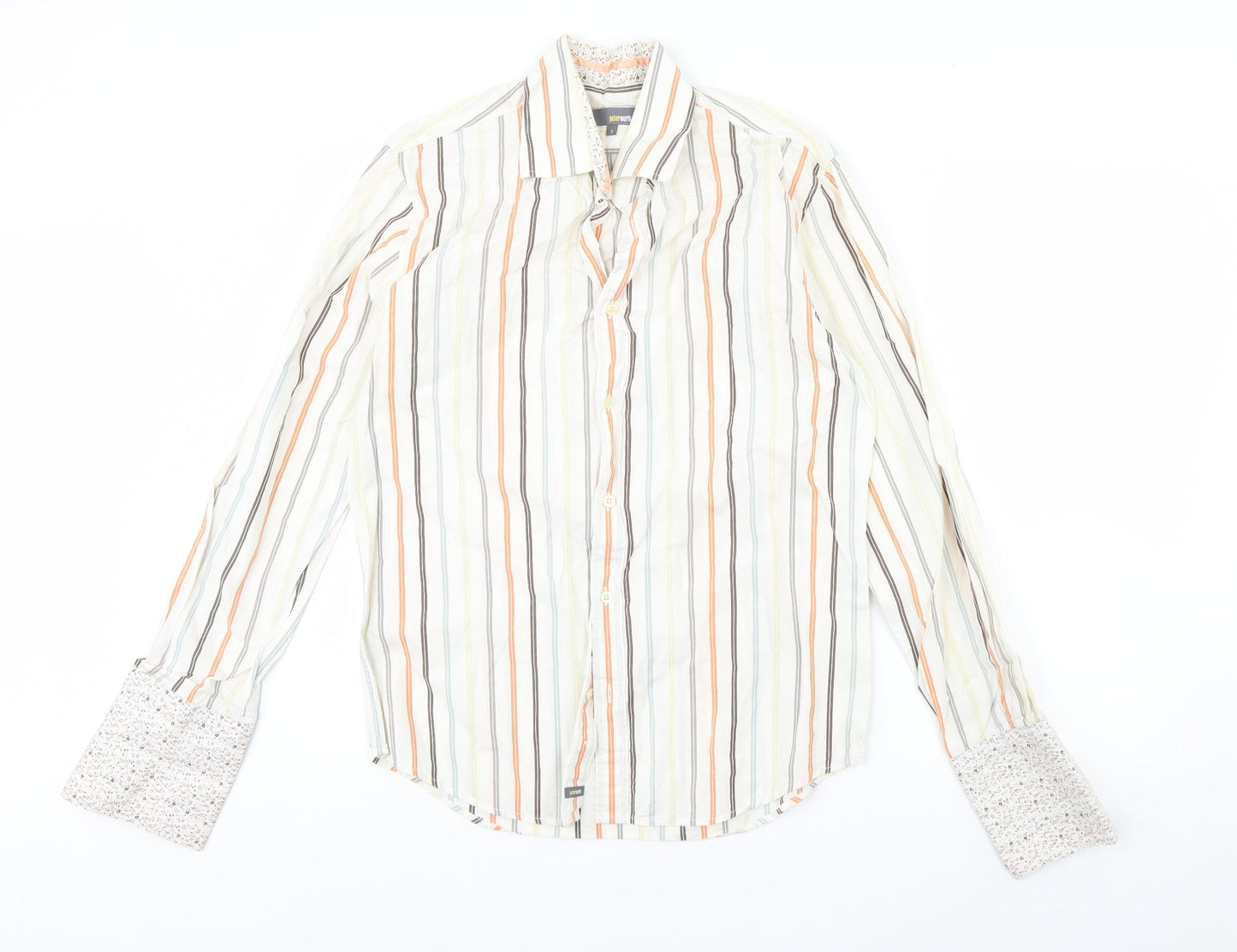 Mens UK Collar Size M Peter Werth Smart Ivory  Dress Shirt