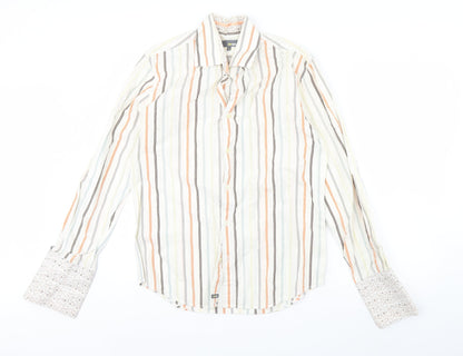 Mens UK Collar Size M Peter Werth Smart Ivory  Dress Shirt