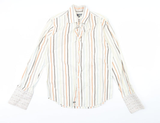 Mens UK Collar Size M Peter Werth Smart Ivory  Dress Shirt