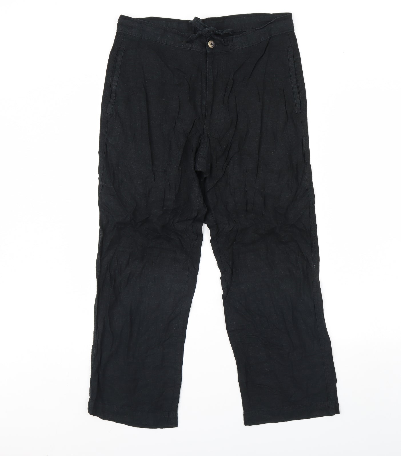 Womens UK Size 32 m&s Regular Fit  Black Trousers
