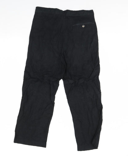 Womens UK Size 32 m&s Regular Fit  Black Trousers