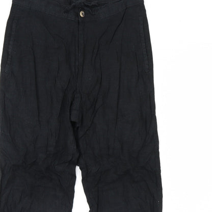 Womens UK Size 32 m&s Regular Fit  Black Trousers