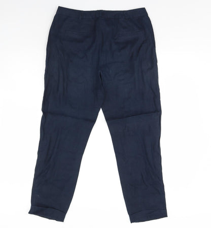 Womens UK Size 32 in Preworn Regular Fit  Blue Trousers