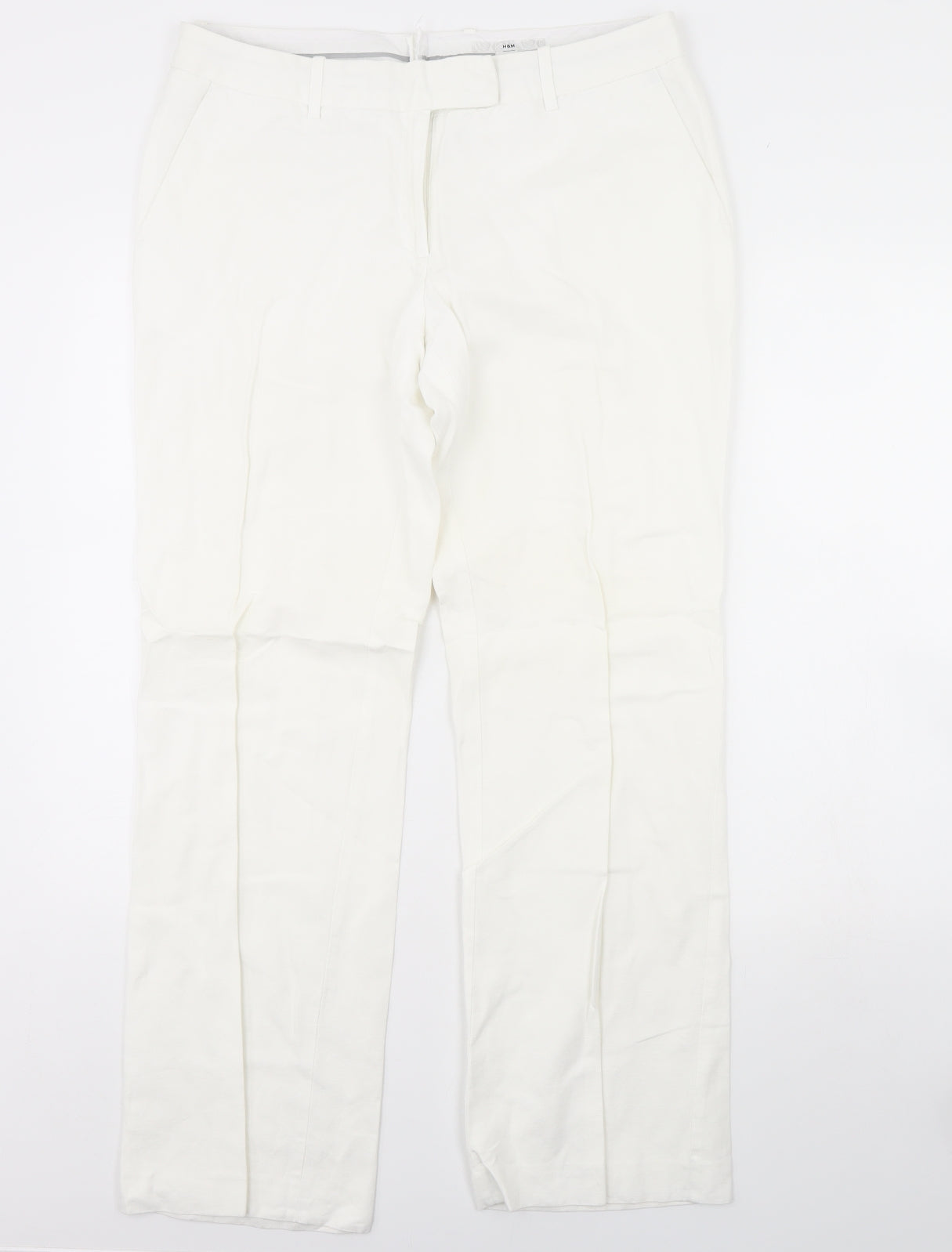 Womens UK Size 14 H&M Regular Fit  Ivory Trousers