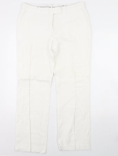 Womens UK Size 14 H&M Regular Fit  Ivory Trousers