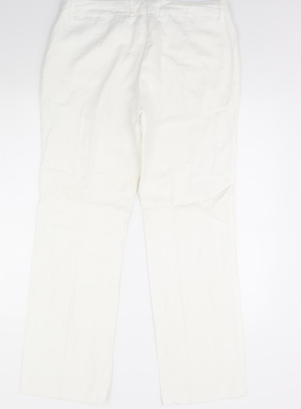 Womens UK Size 14 H&M Regular Fit  Ivory Trousers
