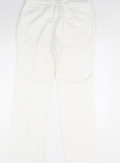 Womens UK Size 14 H&M Regular Fit  Ivory Trousers
