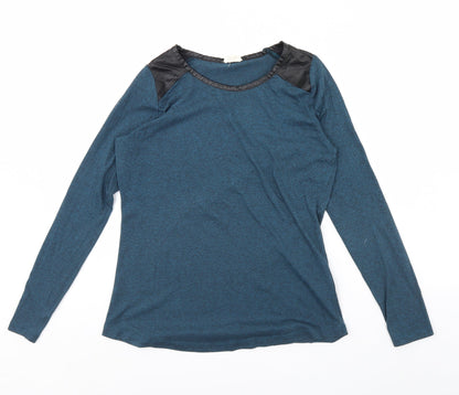 Womens UK Size 10 New Look Blue Basic Blouse