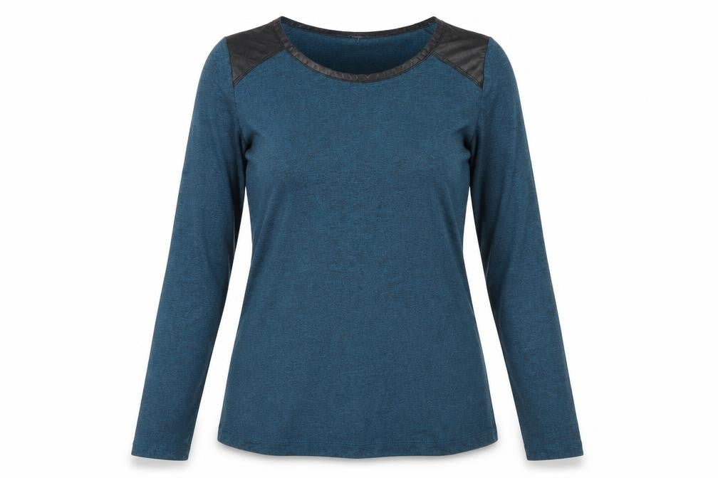 Womens UK Size 10 New Look Blue Basic Blouse
