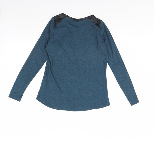 Womens UK Size 10 New Look Blue Basic Blouse