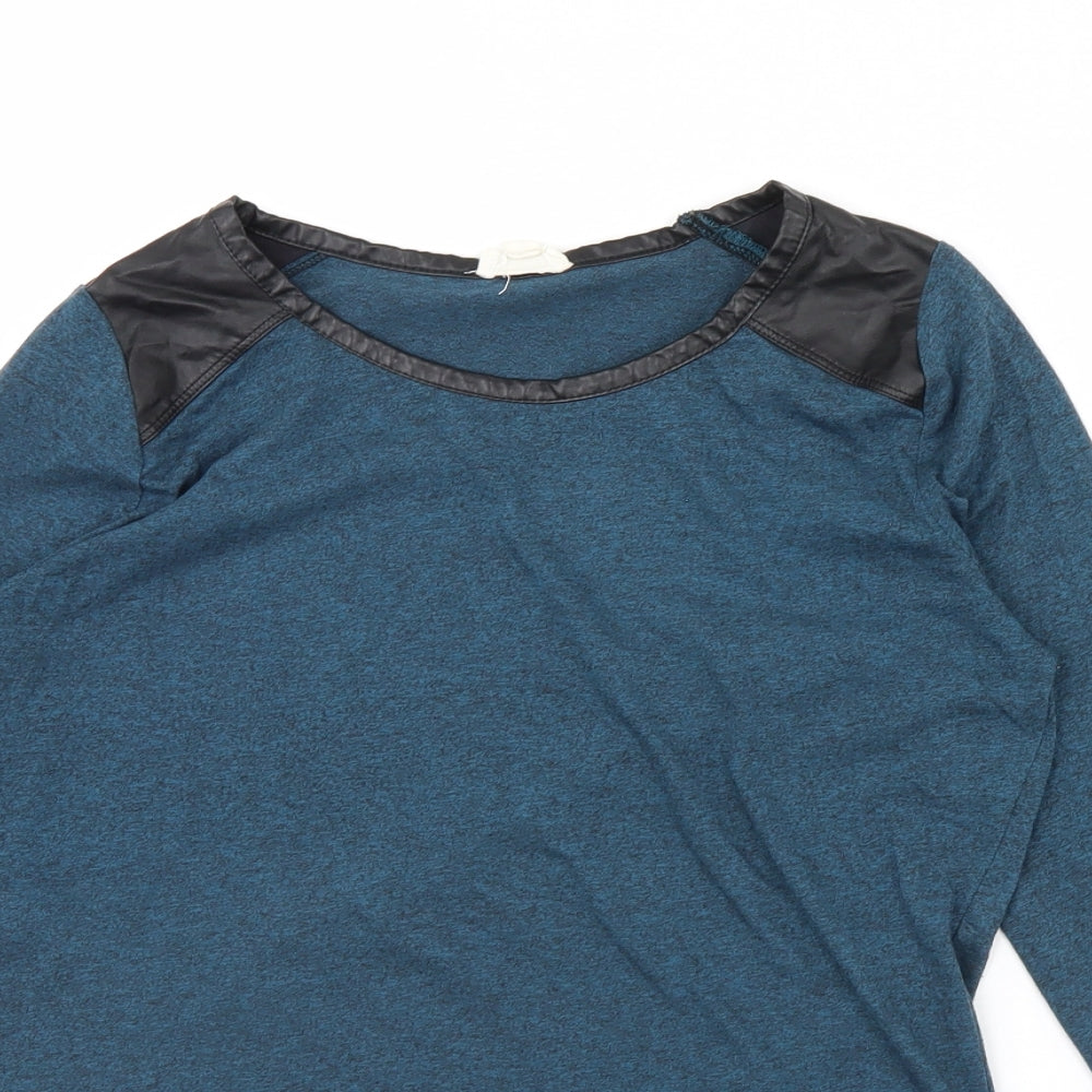 Womens UK Size 10 New Look Blue Basic Blouse