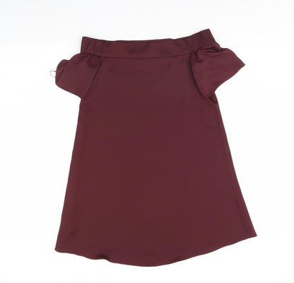 Womens UK Size 6 New Look Purple Basic Blouse