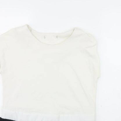 Womens UK Size 8 Preworn White Basic Blouse