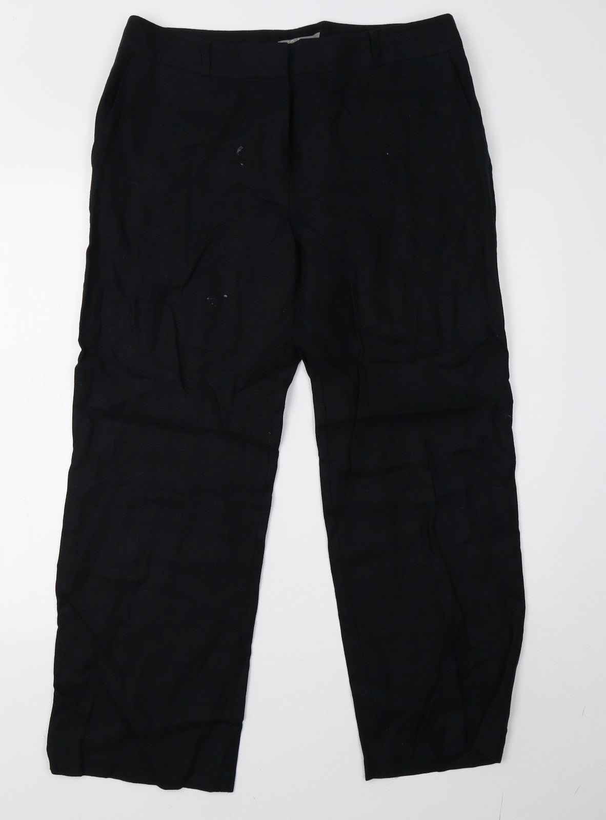Womens UK Size 14 Marks and Spencer Regular Fit  Black Trousers