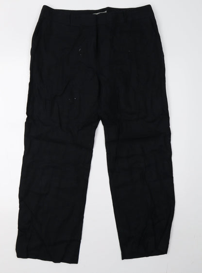 Womens UK Size 14 Marks and Spencer Regular Fit  Black Trousers