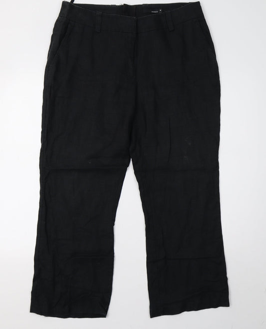 hennes Womens Black   Trousers  Size 18 L28 in