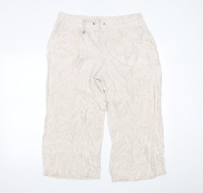 Womens UK Size 16 Marks and Spencer Regular Fit Sweatpants Beige Trousers