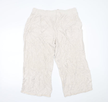 Womens UK Size 16 Marks and Spencer Regular Fit Sweatpants Beige Trousers