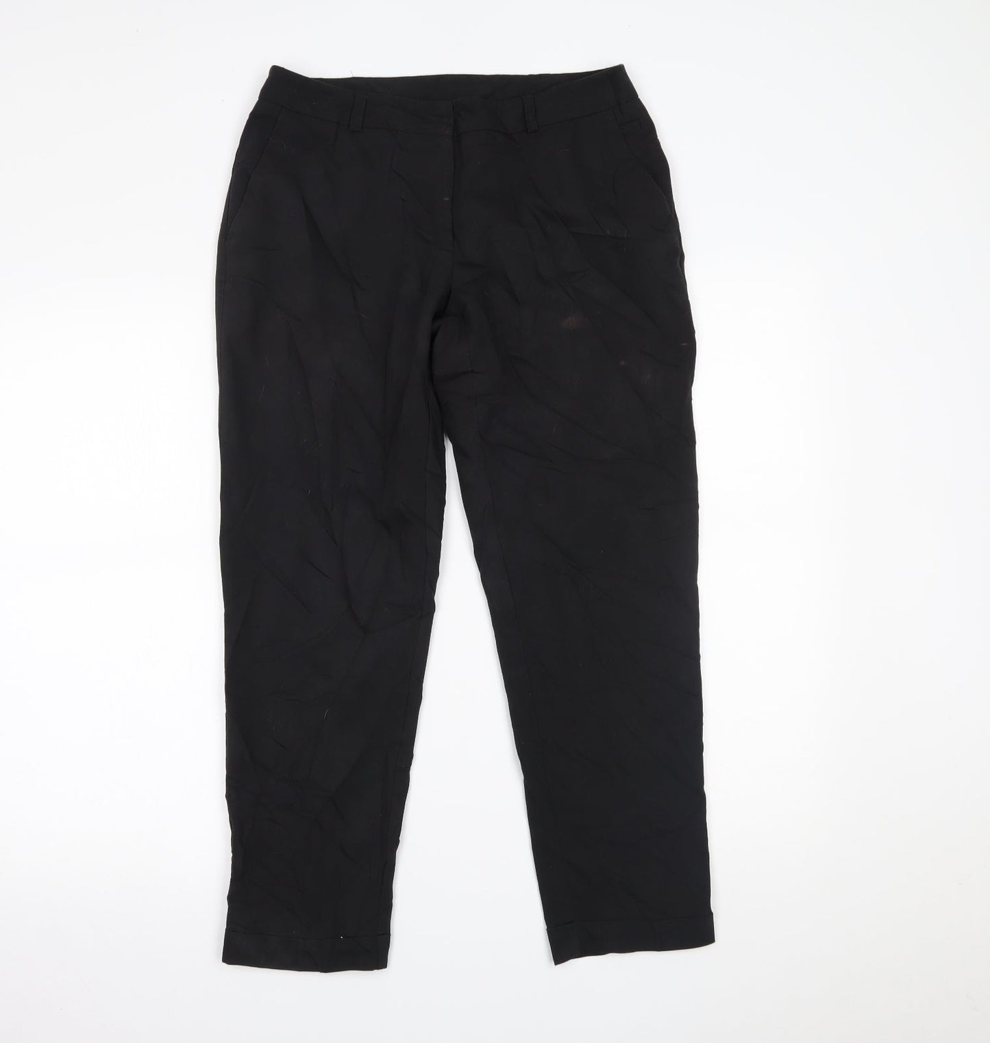 Womens UK Size 10 Dorothy Perkins Regular Fit  Black Trousers