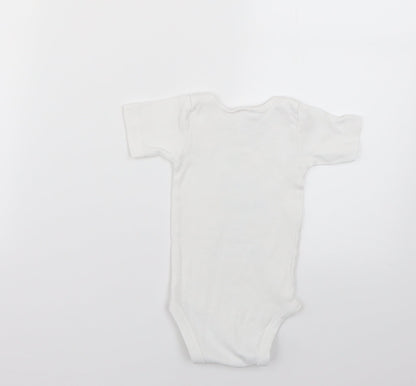 Lily & Dan Baby White Geometric  Babygrow One-Piece Size 6-9 Months