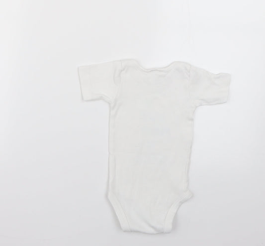 Lily & Dan Baby White Geometric  Babygrow One-Piece Size 6-9 Months
