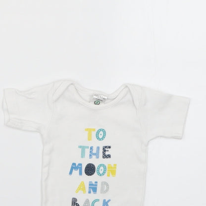 Lily & Dan Baby White Geometric  Babygrow One-Piece Size 6-9 Months