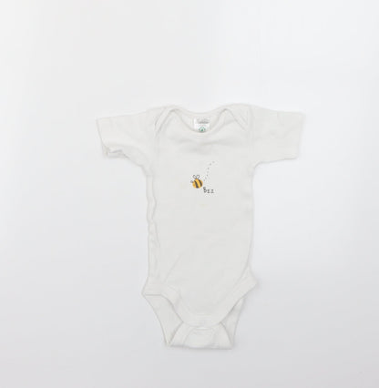 Lily & Dan Baby White Geometric  Babygrow One-Piece Size 6-9 Months