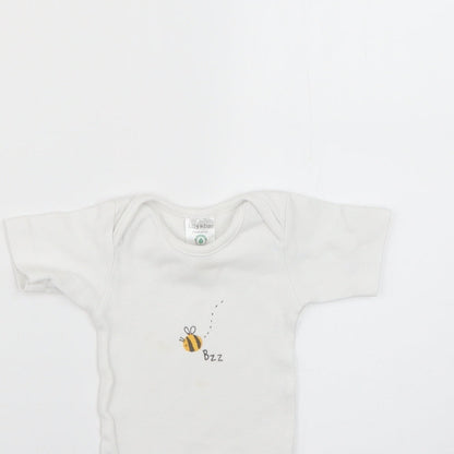 Lily & Dan Baby White Geometric  Babygrow One-Piece Size 6-9 Months