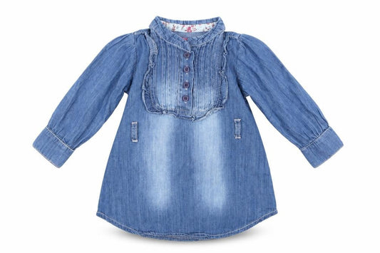 Minoti Baby Blue   Shirt Dress  Size 9-12 Months
