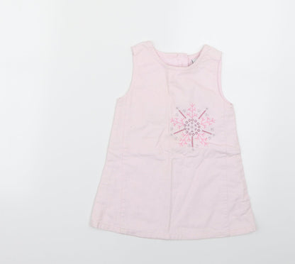 TU Baby Pink Geometric  Jumper Dress  Size 9-12 Months  - Christmas