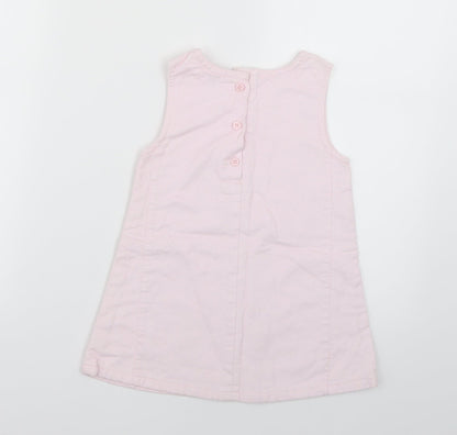 TU Baby Pink Geometric  Jumper Dress  Size 9-12 Months  - Christmas