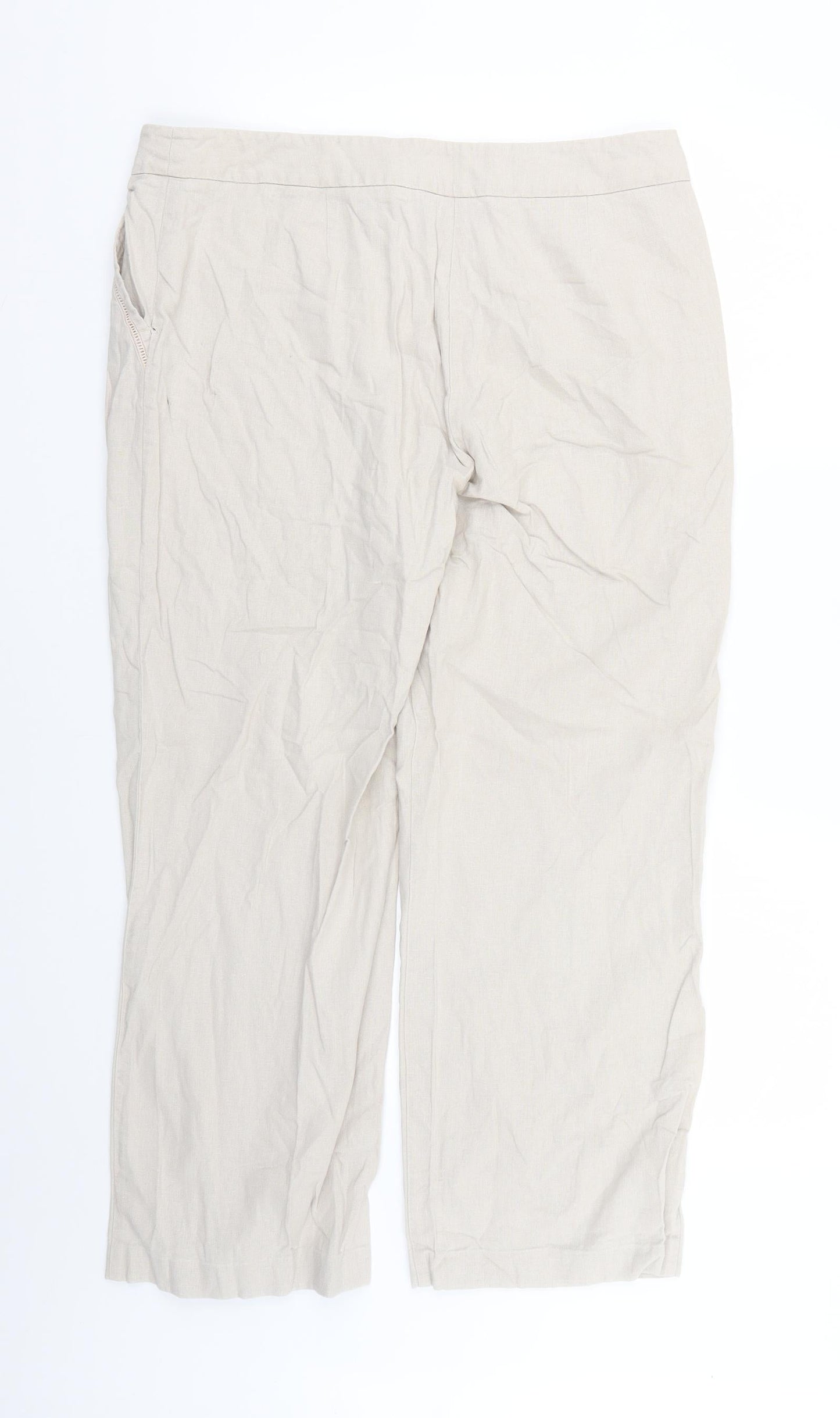 Womens UK Size 14 BHS Regular Fit  Beige Trousers