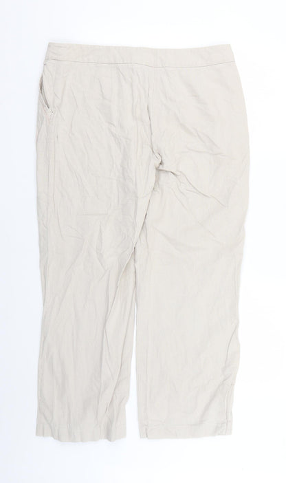 Womens UK Size 14 BHS Regular Fit  Beige Trousers
