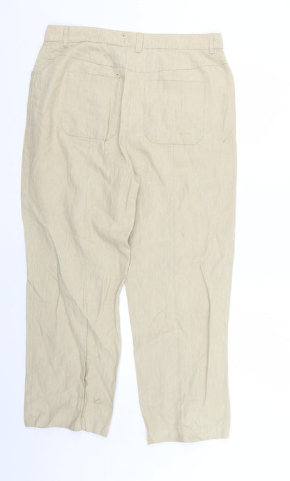 comfort Womens Beige   Trousers  Size 16 L24 in