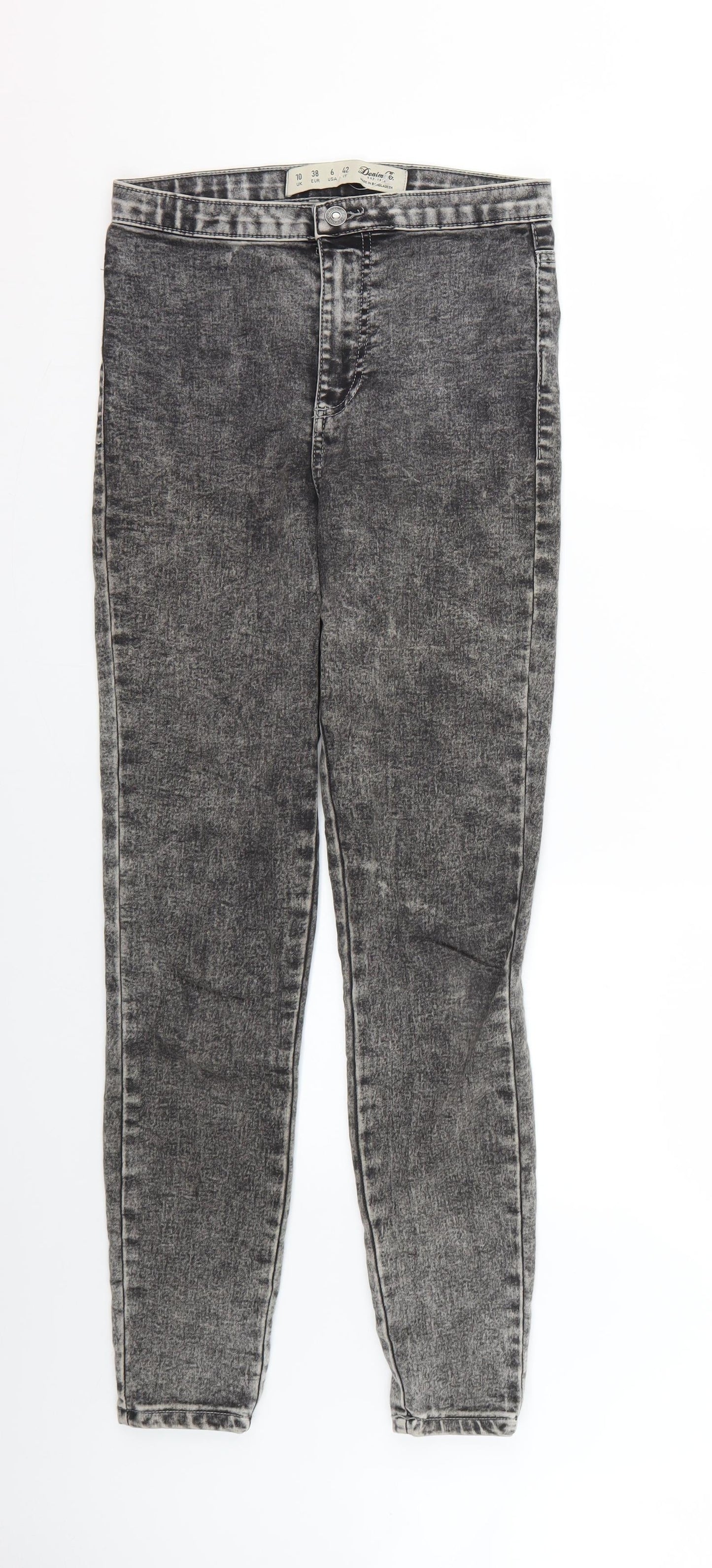 Denim & Co. Womens Grey   Skinny Jeans Size 10 L26 in