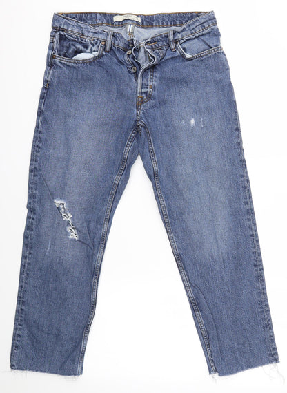 Mango Mens Blue   Straight Jeans Size 32 in L26 in