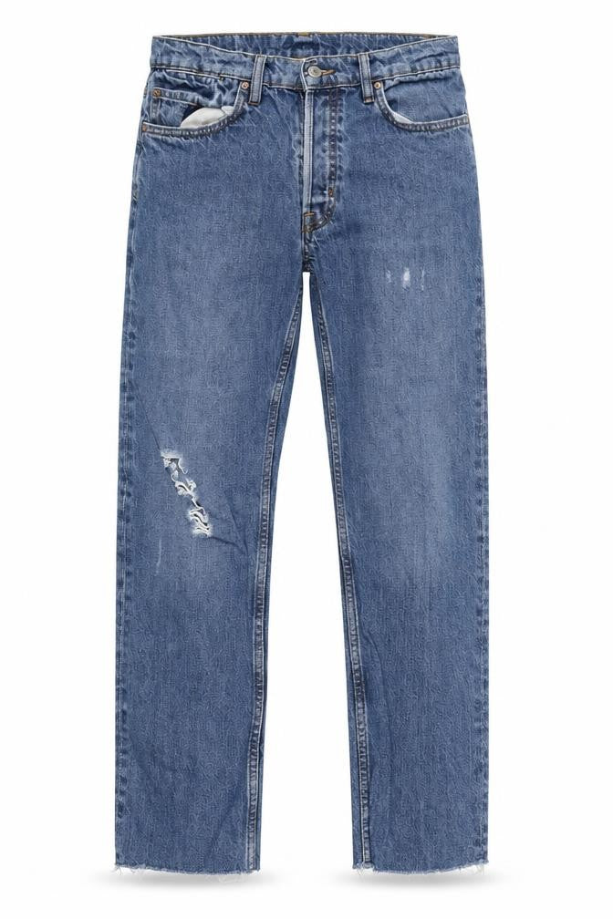 Mens UK Size 32 in Mango Regular Fit Straight Blue Jeans
