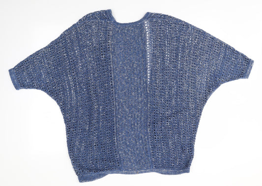 Womens UK Size S Warehouse Blue Cardigan Jumper