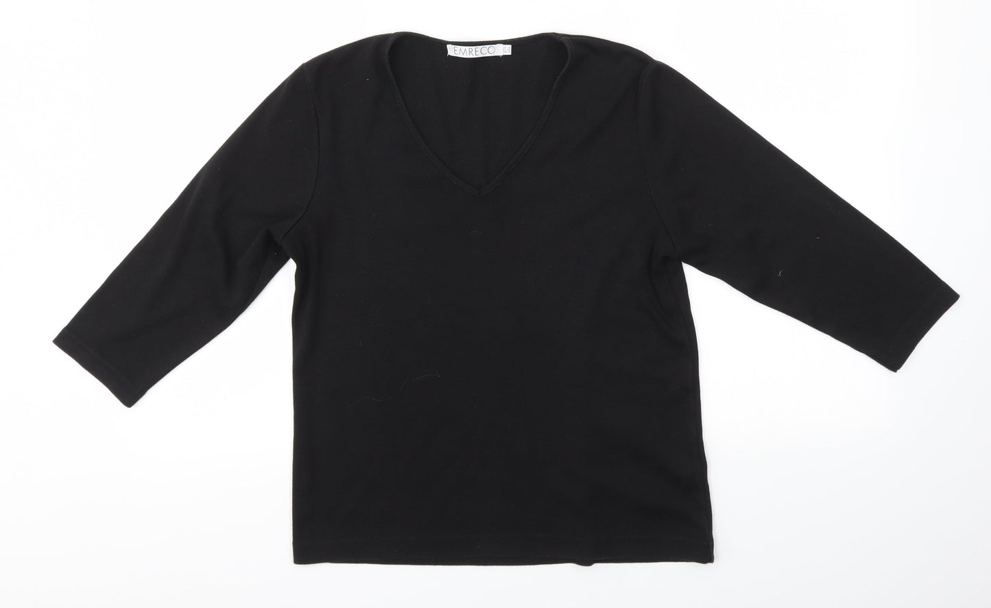 Womens UK Size 14 Emreco Black Pullover Jumper