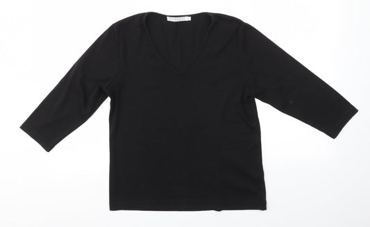 Womens UK Size 14 Emreco Black Pullover Jumper