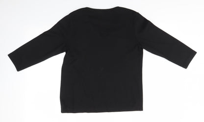 Womens UK Size 14 Emreco Black Pullover Jumper