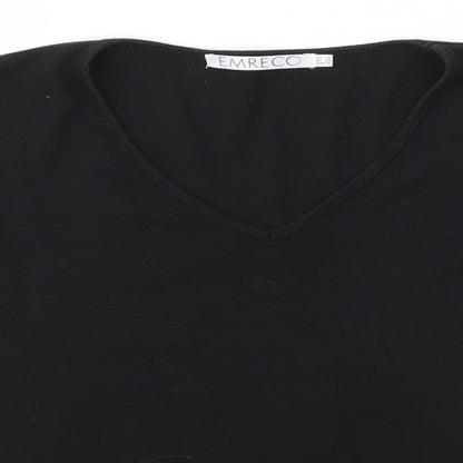 Womens UK Size 14 Emreco Black Pullover Jumper